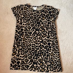 Crewcuts toddler girls sz 5T leopard cotton dress with mini pocket